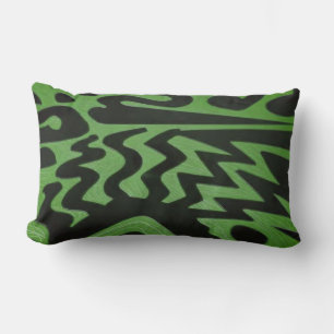Funky Green Zigzag Pillow Lendenkissen
