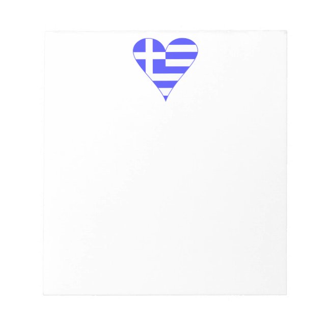 Funky, Griechisches Flaggenherz Notizblock (Vorderseite)