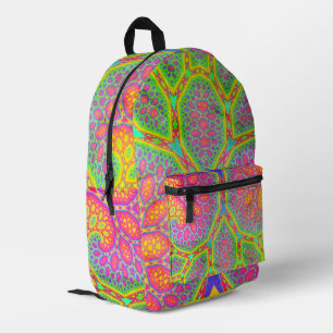 Funky Groovy Geometric Mathematiric Fraktal Tree Bedruckter Rucksack