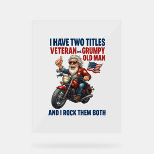 Funky Grumpy Vieux Homme Vétérinaire Moto