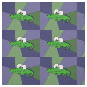 Funky grüner Alligatorabstraktes Kunst-Gewebe Stoff