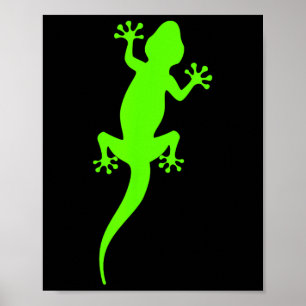 Funky Grüner Klettergecko  Poster