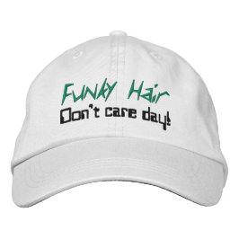 Funky Hair Spaß Green Black Bestickte Baseballkappe