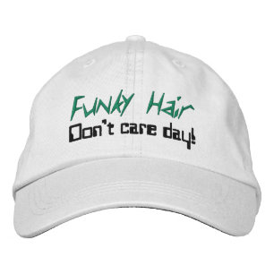 Funky Hair Spaß Green Black Bestickte Baseballkappe