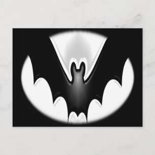 Funky Halloween Bat Postkarte