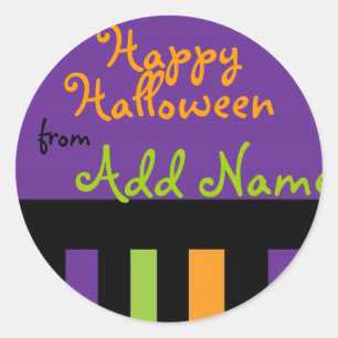 Funky Halloween Leckerei Label Runder Aufkleber
