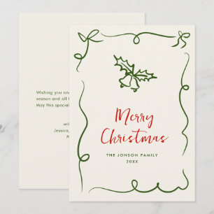 Funky Hand Drawn Scribble Retro Weihnachten