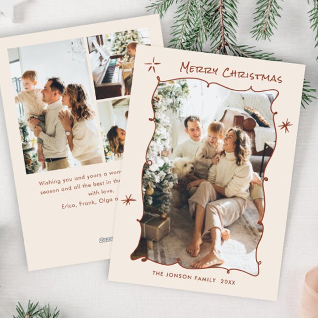 Funky Hand Drawn Scribble Retro Weihnachten 4 Foto (Von Creator hochgeladen)