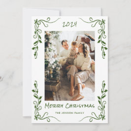 Funky Hand Drawn Scribble Retro Weihnachts-Foto Feiertagskarte