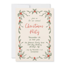 Funky Hand Drawn Whimsical Weihnachtsfeier