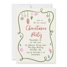 Funky Hand Drawn Whimsical Weihnachtsfeier