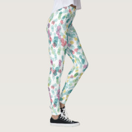 Funky Happy Summer Punkts Pattern Leggings