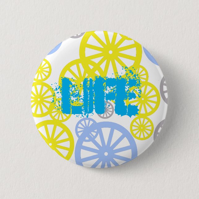 Funky Happy Wheel Muster Button (Vorderseite)