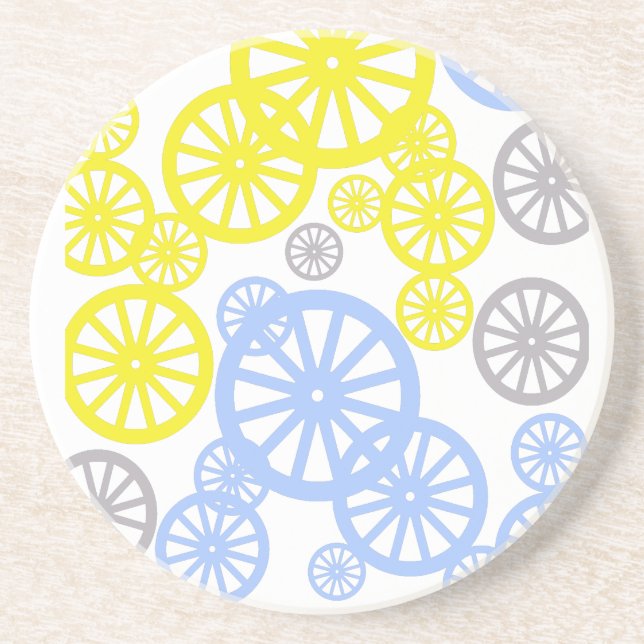 Funky Happy Wheel Muster Getränkeuntersetzer (Vorne)