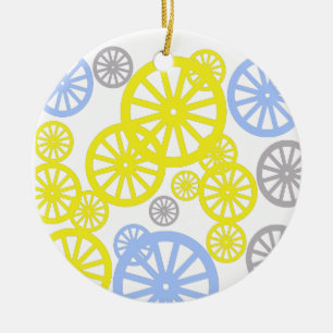 Funky Happy Wheel Muster Keramik Ornament