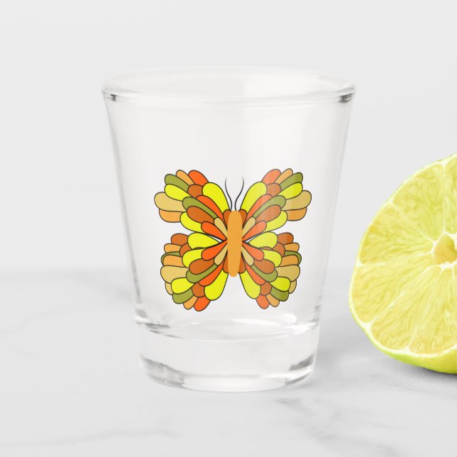 Funky Harvest Butterfly Shot Glas (Vorderseite)