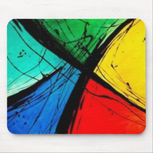 Funky helle abstrakte Kunst-Malerei Mousepad