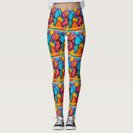 Funky helle und lustige Yoga-Hosen in langer Länge Leggings