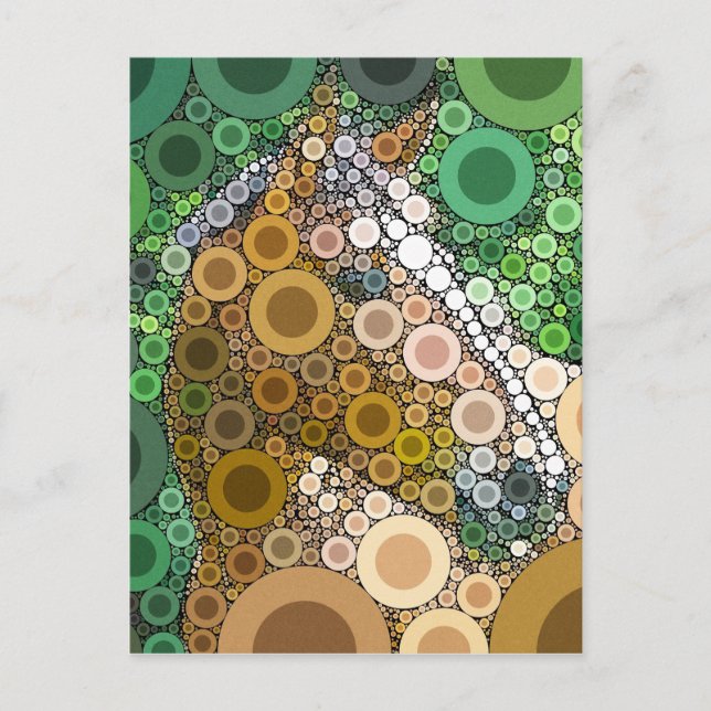 Funky Horcles Bubbles Moderne Kunst Postkarte (Vorderseite)