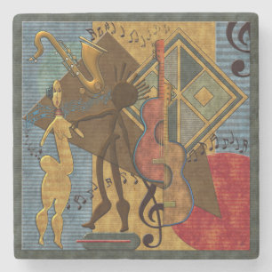 Funky Hot Jazz Marble Steinuntersetzer