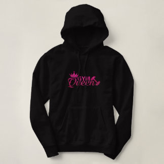 Funky Hot pink auf schwarzen Imitaten Glitzer Gym  Hoodie