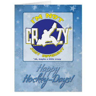 Funky Ice Hockey Goalie Carte de Noël