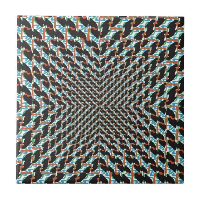 Funky Illusion Fliese (Vorderseite)