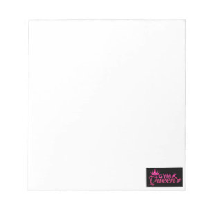 Funky Imitate Hot rosa Glitzer Gym Queen schlichte Notizblock