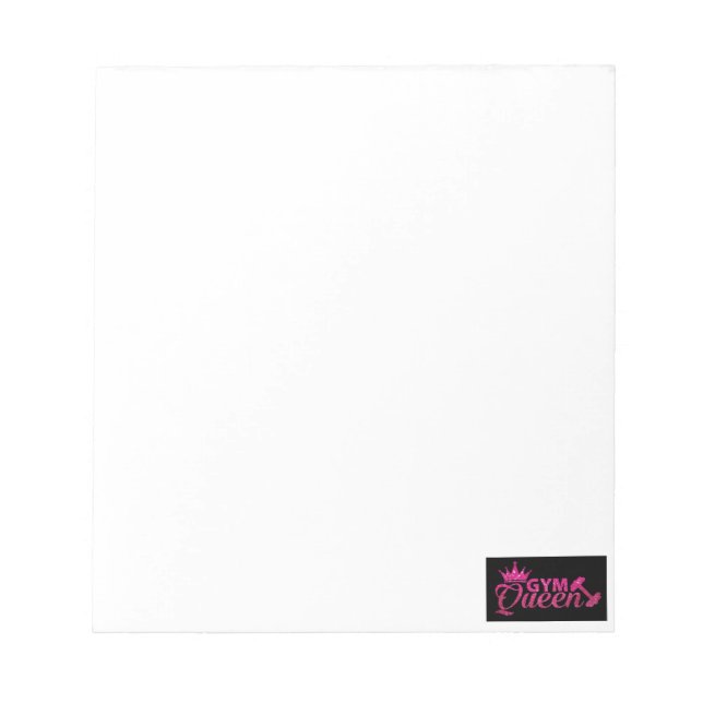Funky Imitate Hot rosa Glitzer Gym Queen schlichte Notizblock (Vorderseite)