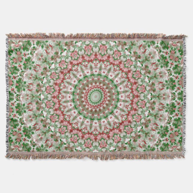 Funky Intricate Eclectic Boho Hippie Xmas Mandala Decke (Vorderseite)