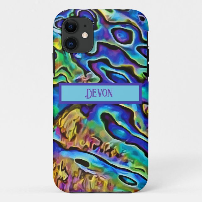 Funky Iridescent Abalone Sea Muschel Case-Mate iPhone Hülle (Rückseite)