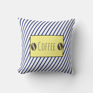 Funky Kaffebohnen Streifen Kissen Zierkissen