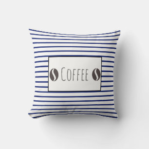 Funky Kaffebohnen Streifen Kissen Zierkissen