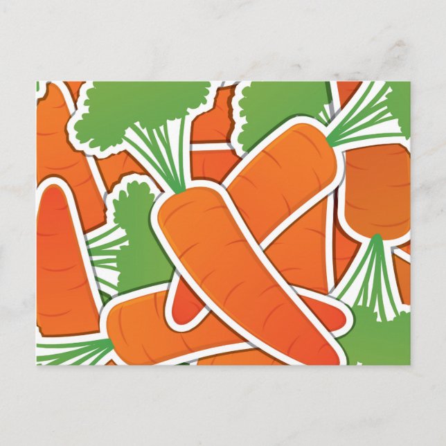 Funky Karotte Postkarte (Vorderseite)