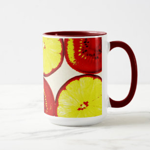 funky Kiwi und Limone Popkunst-Tasse Tasse