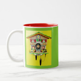 Funky Kuckucksuhr-Tasse, zum Sie zuzujubeln Zweifarbige Tasse