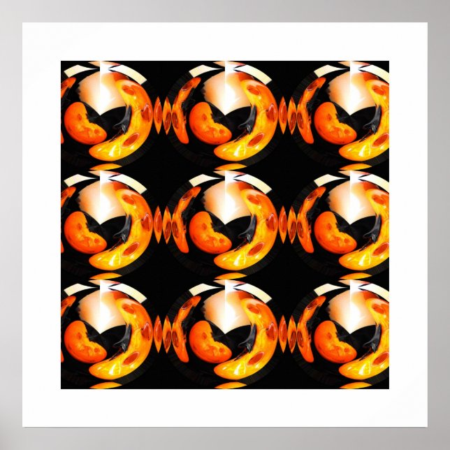 Funky Kürbis Art Poster (Vorne)