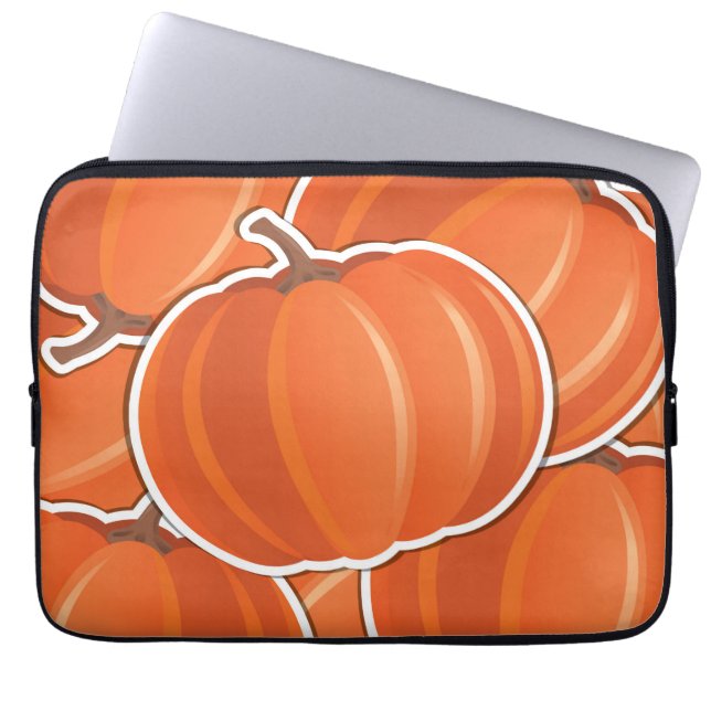 Funky Kürbis Laptopschutzhülle (Vorderseite)