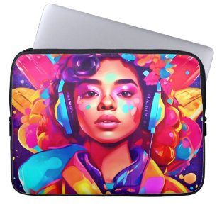 Funky Lady Digital Artwork Laptopschutzhülle