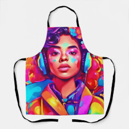 Funky Lady Digital Artwork Schürze