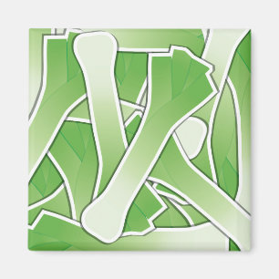 Funky leek magnet