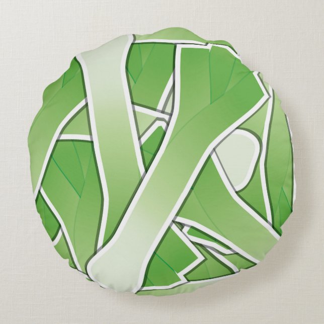 Funky leek rundes kissen (Rückseite)