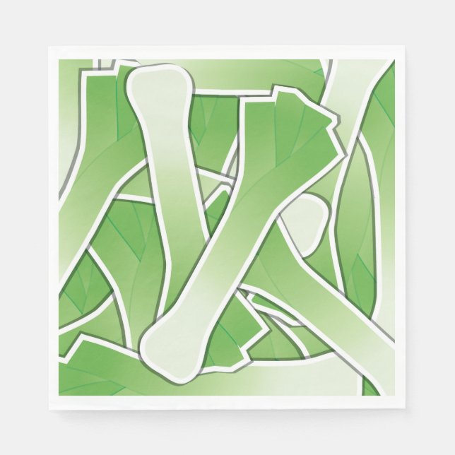 Funky leek serviette (Vorderseite)