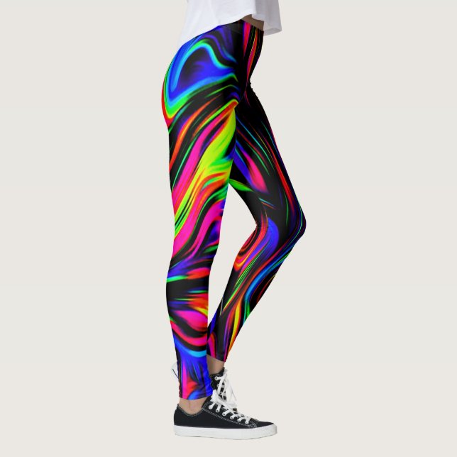 Funky Leggings Multicolor Black und Neon (Rechts)