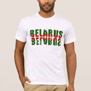 Funky Letters Belarus Беларусь Flag T-Shirt Tee