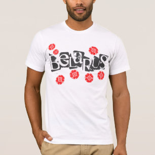 Funky Letters Folk Weißrussland Беларусь T-Shirt T