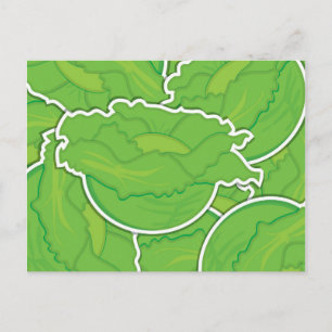 Funky lettuce postkarte