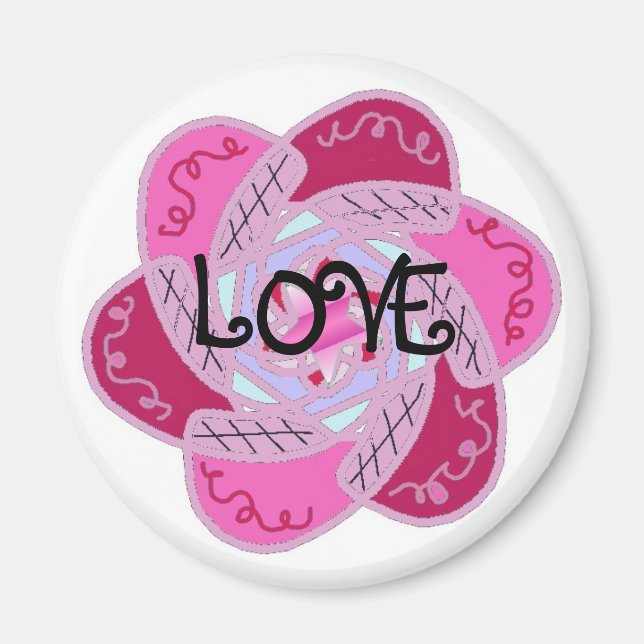Funky Liebe Design Magnet (Vorne)