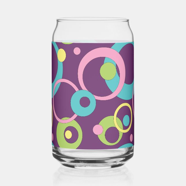 Funky Lila Circles Dosenglas (Vorderseite)