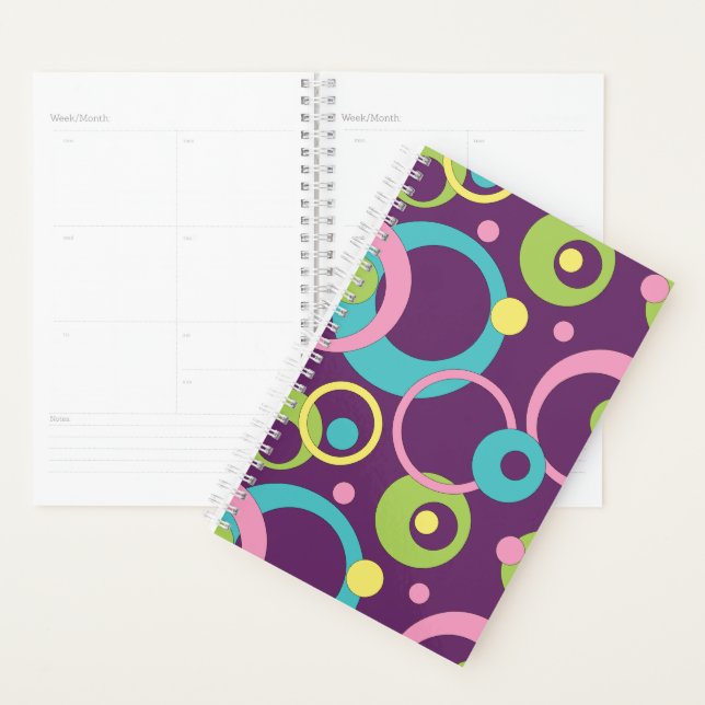 Funky Lila Circles Planer (Anzeige)